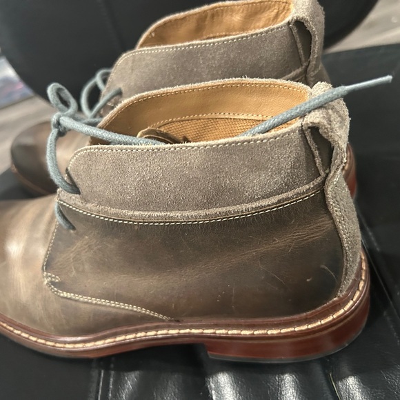 Cole Haan Men's Brown Leather Chukka Boots with Tan Collar - Picture 4 of 15